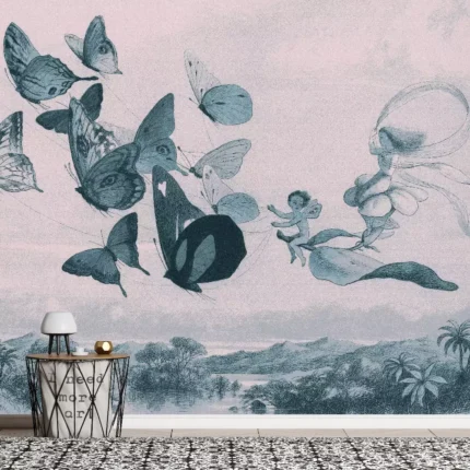 Fotomural - Butterflies and Fairy - 343x256